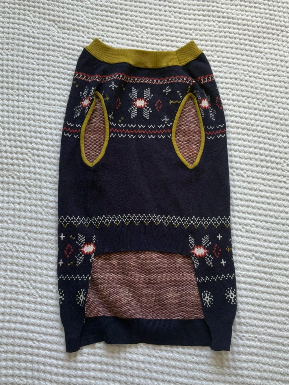 Coors Banquet Dog Christmas Holiday Sweater Beer Fair Isle Knit Est. Size L
